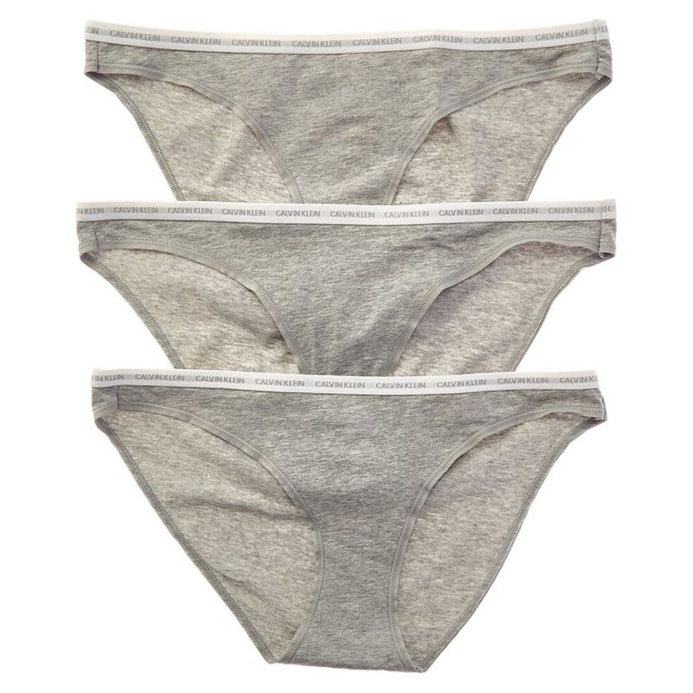 Calvin Klein Womens  3Pk Bikini, Grey
